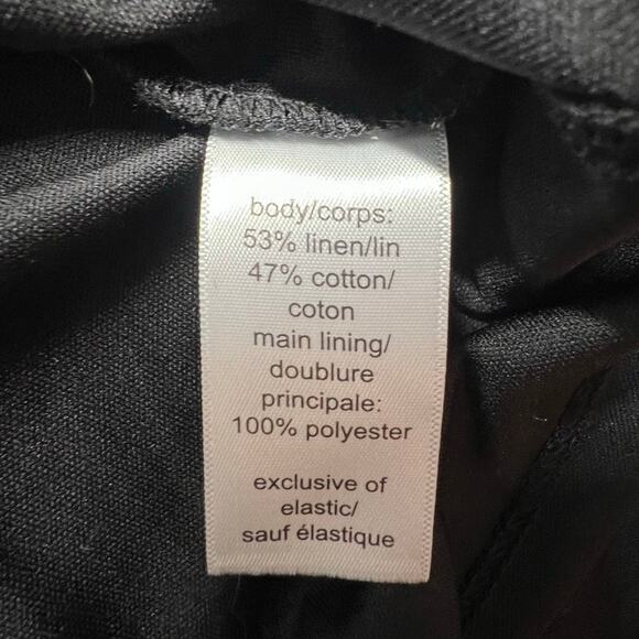 Maurices XL Black Linen Cotton Faux Wrap Midi Dress Coastal Boho - Picture 5 of 8